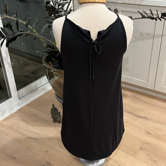 NWOT black Figs Rea sleeveless jersey sundress with tie at back neckline. - Picture 5 of 8